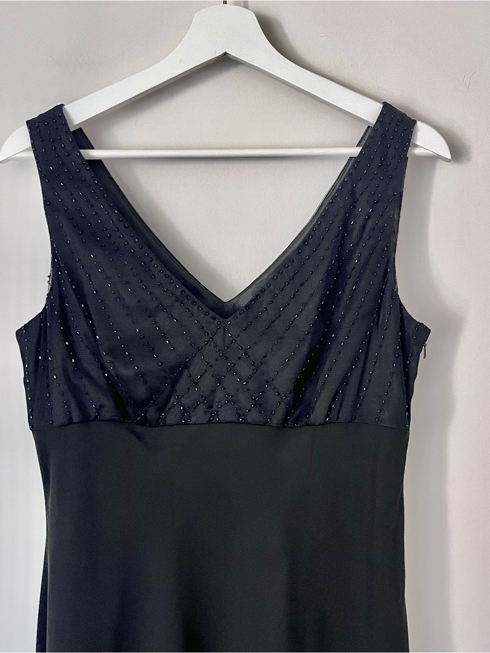 90s Black Beaded Dress